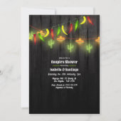 Festliche Streichellichtdusche Fiesta Couple Einladung (Vorderseite)