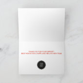 Festliche Streifen gefaltet Feiertagskarte (Innenseite)