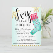 Festliche Strumpf & Stars Feierliche Einladung (Stehend Vorderseite)