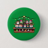 Festliche Sushi Weihnachtsbaum - Niedliche Pixel A Button (Vorderseite)