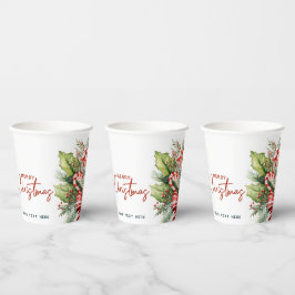 Festliche süße Candy Canes Frohe Weihnachten Custo Pappbecher