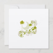 Festliche Swirl Moon Tree Square Einladung zur Hoc (Rückseite)