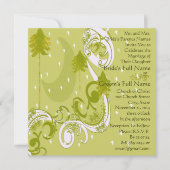 Festliche Swirl Moon Tree Square Einladung zur Hoc (Vorderseite)