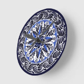Festliche Talavera Cuatro Runde Wanduhr (Winkel)
