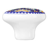 Festliche Talavera Ocho Keramikknauf (Seitenansicht)