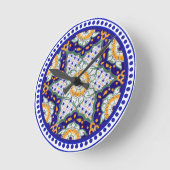 Festliche Talavera Ocho Runde Wanduhr (Winkel)