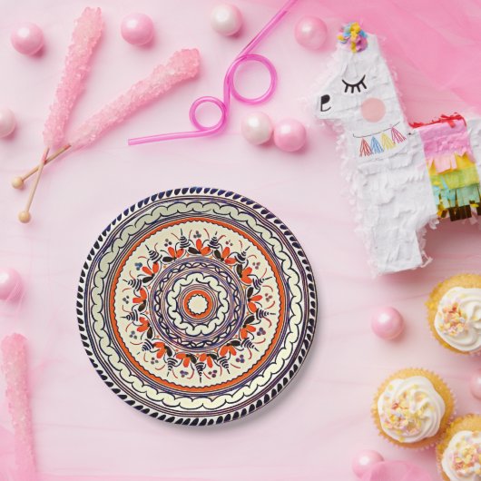 Festliche Talavera Uno Pappteller (Party)