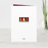 Festliche Tannenbaume, Roter Weihnachtsgrüßen Karte (Rückseite)