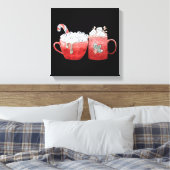 Festliche Tasse mit Marshmallows Leinwanddruck (Insitu (Schlafzimmer))