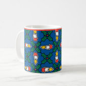 Festliche Tasse, Weihnachtsfeier und Kerzen Kaffeetasse (Vorderseite Links)