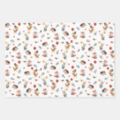 Festliche Tiere Geschenkpapier Set (Vorderseite)