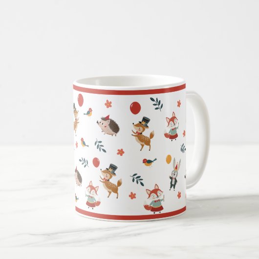 Festliche Tiere Kaffeetasse (VorderseiteRechts)