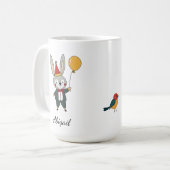 Festliche Tiere - Kaninchen Kaffeetasse (Vorderseite Links)