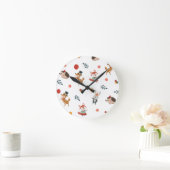 Festliche Tiere Runde Wanduhr (Zuhause)