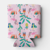 Festliche tropische Weihnachtsmuster Dosenkühler (Rückseite)