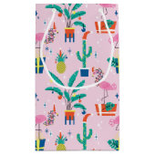 Festliche tropische Weihnachtsmuster Kleine Geschenktüte (Rückseite)