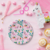 Festliche tropische Weihnachtsmuster Pappteller (Party)