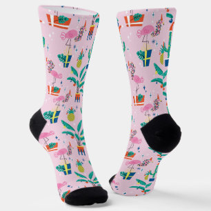 Festliche tropische Weihnachtsmuster Socken