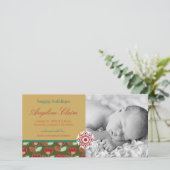 Festliche Tulip Holiday Foto Geburtstagskündigung Feiertagskarte (Stehend Vorderseite)