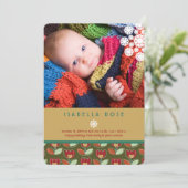 Festliche Tulips Foto Geburtstagsfeier Ankündigung (Stehend Vorderseite)