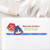 Festliche Ugly Sweater-Adressmarken (Insitu)