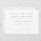 Festliche und abstrakte Weihnachtsbaumkarte Feiertagskarte (Rückseite)