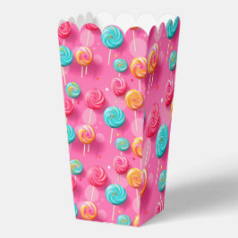 Festliche und bunte rosa und blaue Lutscher Geschenkschachtel