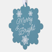 Festliche und elegante Frohe Festtage Ornament Karte (Linke Ecke)