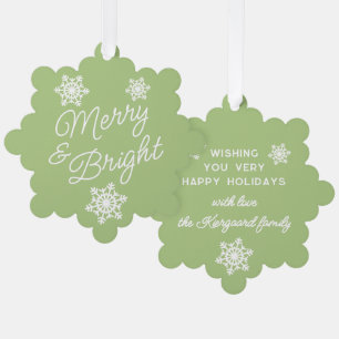 Festliche und elegante Grüße zur Saison Ornament Karte