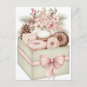 Festliche und elegante Pastell-Weihnachtsgeschenkb Feiertagspostkarte