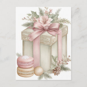 Festliche und elegante Pastell-Weihnachtsgeschenkb Postkarte