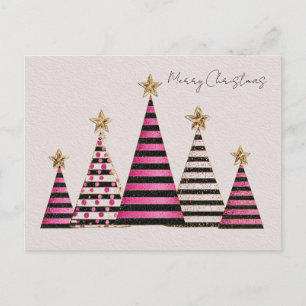 Festliche und elegante Weihnachtsbaumkarte Feiertagspostkarte