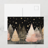 Festliche und elegante Weihnachtsbaumkarte Postkarte (Vorne/Hinten)