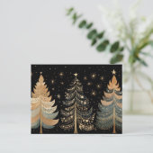 Festliche und elegante Weihnachtsbaumkarte Postkarte (Stehend Vorderseite)