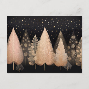 Festliche und elegante Weihnachtsbaumkarte Postkarte