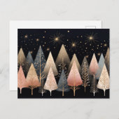 Festliche und elegante Weihnachtsbaumkarte Postkarte (Vorne/Hinten)