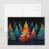 Festliche und elegante Weihnachtsbaumkarte Postkarte (Vorne/Hinten)