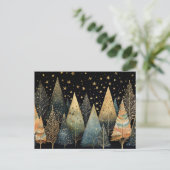 Festliche und elegante Weihnachtsbaumkarte Postkarte (Stehend Vorderseite)