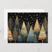 Festliche und elegante Weihnachtsbaumkarte Postkarte (Vorne/Hinten)