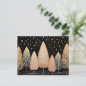 Festliche und elegante Weihnachtsbaumkarte Postkarte (Stehend Vorderseite)