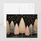 Festliche und elegante Weihnachtsbaumkarte Postkarte (Vorne/Hinten)