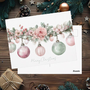 Festliche und elegante Weihnachtsbaumkugeln Karte