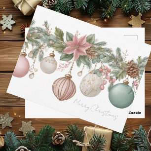 Festliche und elegante Weihnachtsbaumkugeln Karte