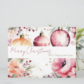 Festliche und elegante Weihnachtsbaumsteine und Bl Karte (Stehend Vorderseite)