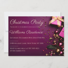 Festliche und elegante Weihnachtsfeier Party Einla Einladung