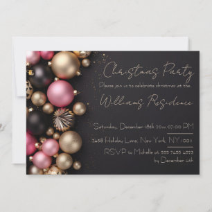 Festliche und elegante Weihnachtsfeier Party Einla Feiertagskarte