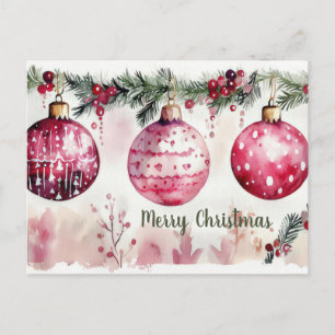 Festliche und elegante Weihnachtsgruß-Postkarte Postkarte