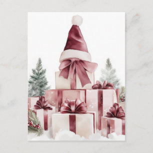 Festliche und elegante Weihnachtsgruß-Postkarte Postkarte