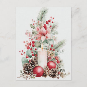 Festliche und elegante Weihnachtsgruß-Postkarte Postkarte