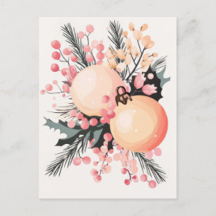 Festliche und elegante Weihnachtsgrüße Postkarte